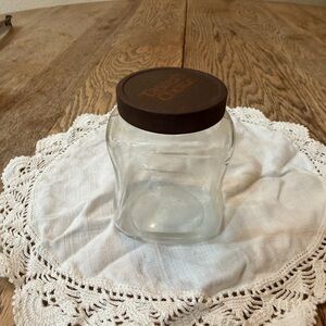 VTG Tasters Choice Square Clear Glass with Metal Lid